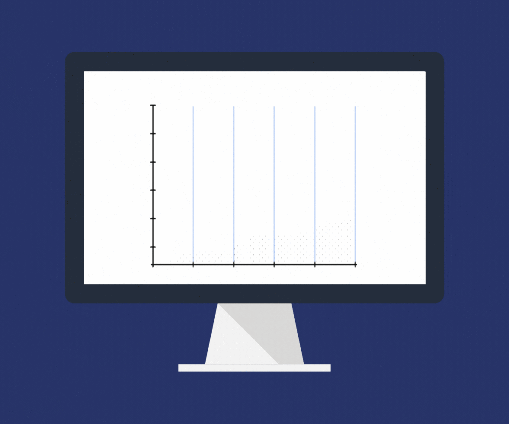 Gif of data increasing on a computer.