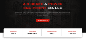 A hero section for a website redesign that established trust with quick, easy-to-skim company stats